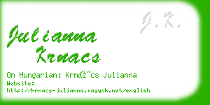 julianna krnacs business card